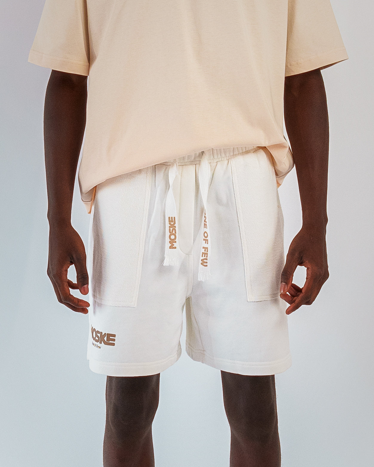 WHITE TERRY SHORTS