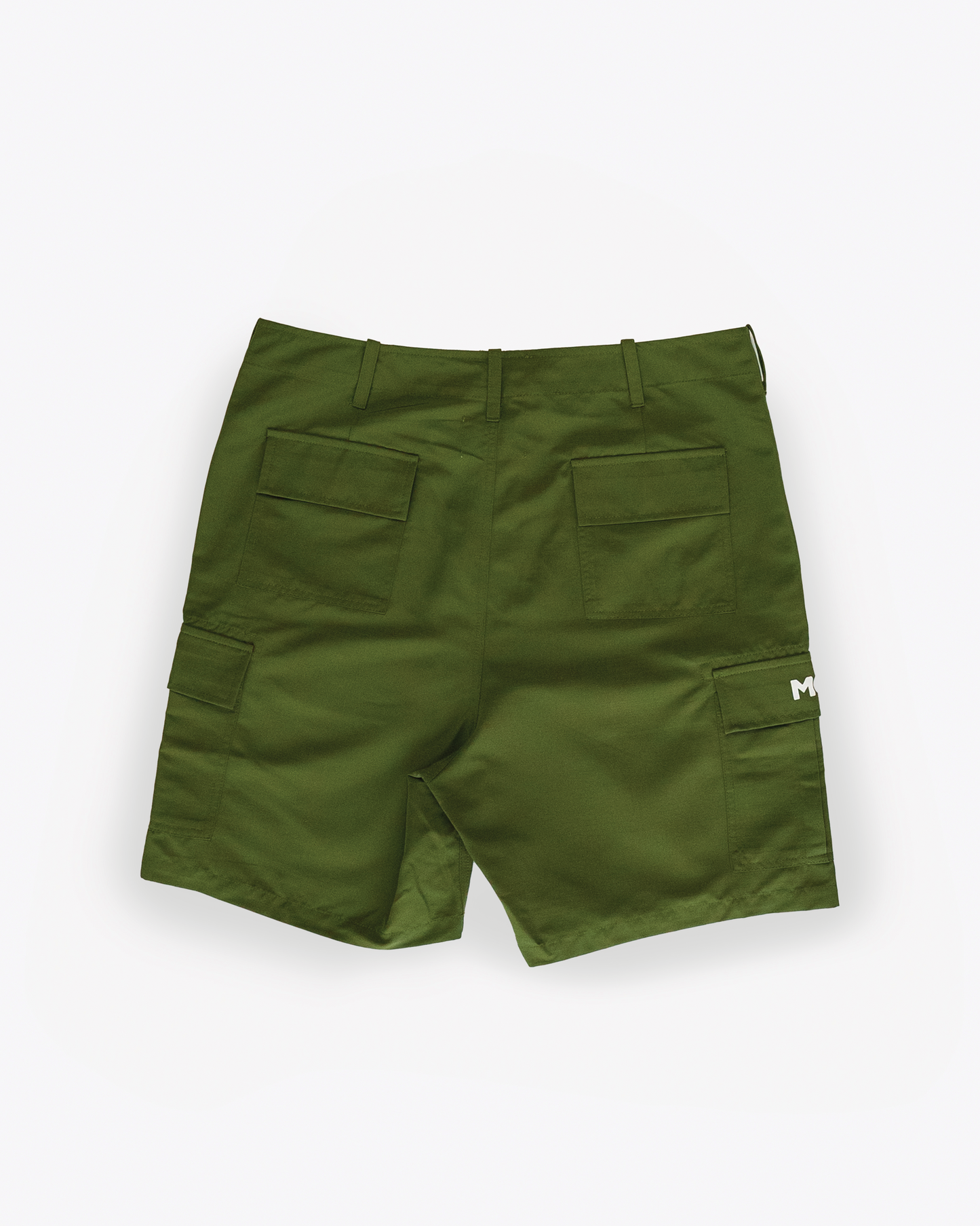 GREEN CARGO SPANDEX SHORTS